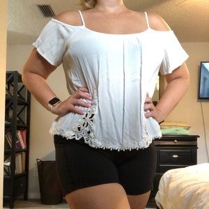 Charlotte Russe blouse shirt off the shoulder